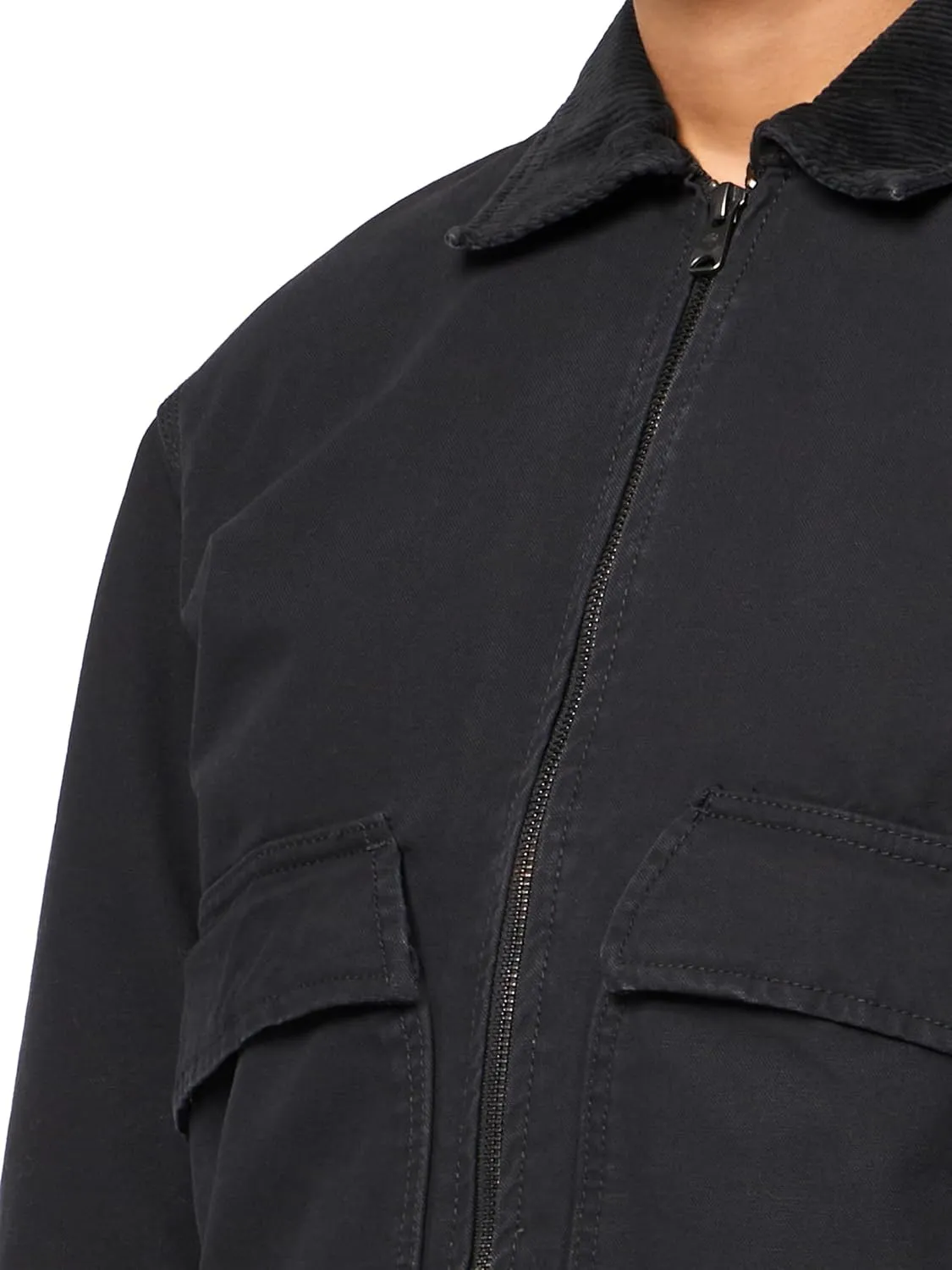 Timberland Women's Quilted Washed Canvas Jacket, Black, Medium