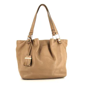 TOD'S GRAINED LEATHER SHOPPING TOTE BAG
