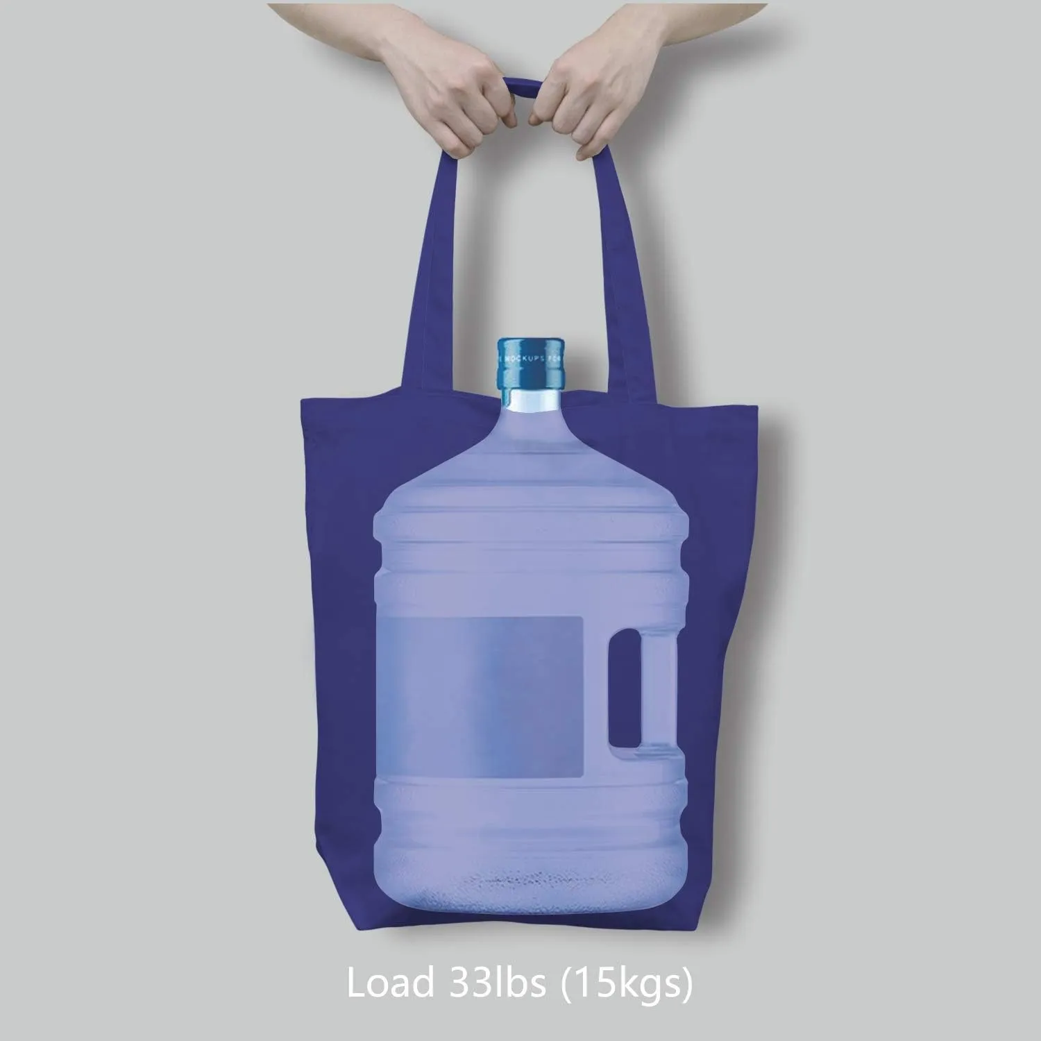 TOPDesign 2 | 6 Pack Super Strong Large 17.5"x16.5"x5" 10oz Cotton Canvas Tote Bag, Reusable Grocery Shopping Bags, Blank Royal Blue Bags for Crafts, DIY Your Creative Designs (Pack of 6)