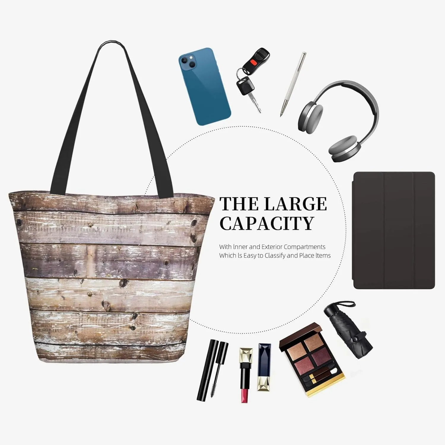 Tote Bag for Women, Cassette Audio Tape Tote Bag, Travel Tote Handbags for Gym