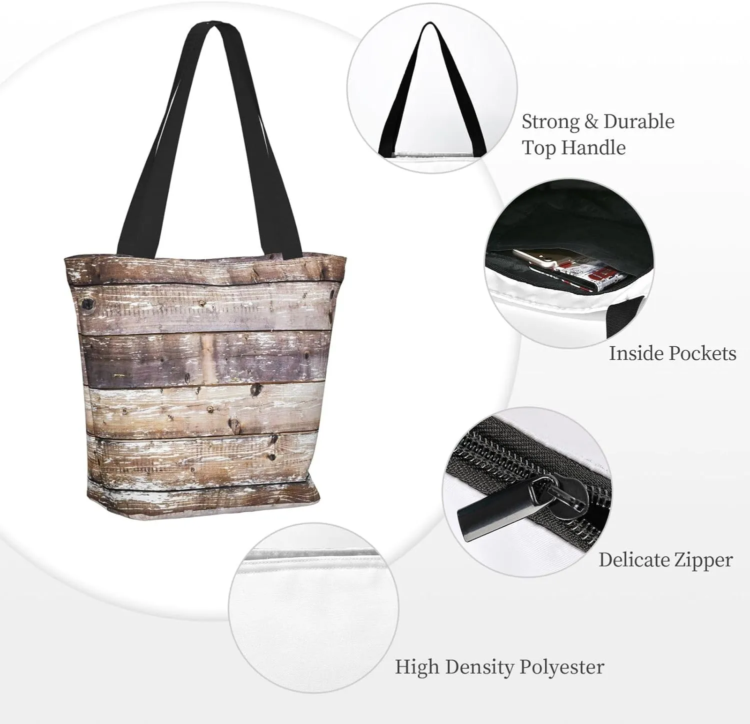 Tote Bag for Women, Cassette Audio Tape Tote Bag, Travel Tote Handbags for Gym