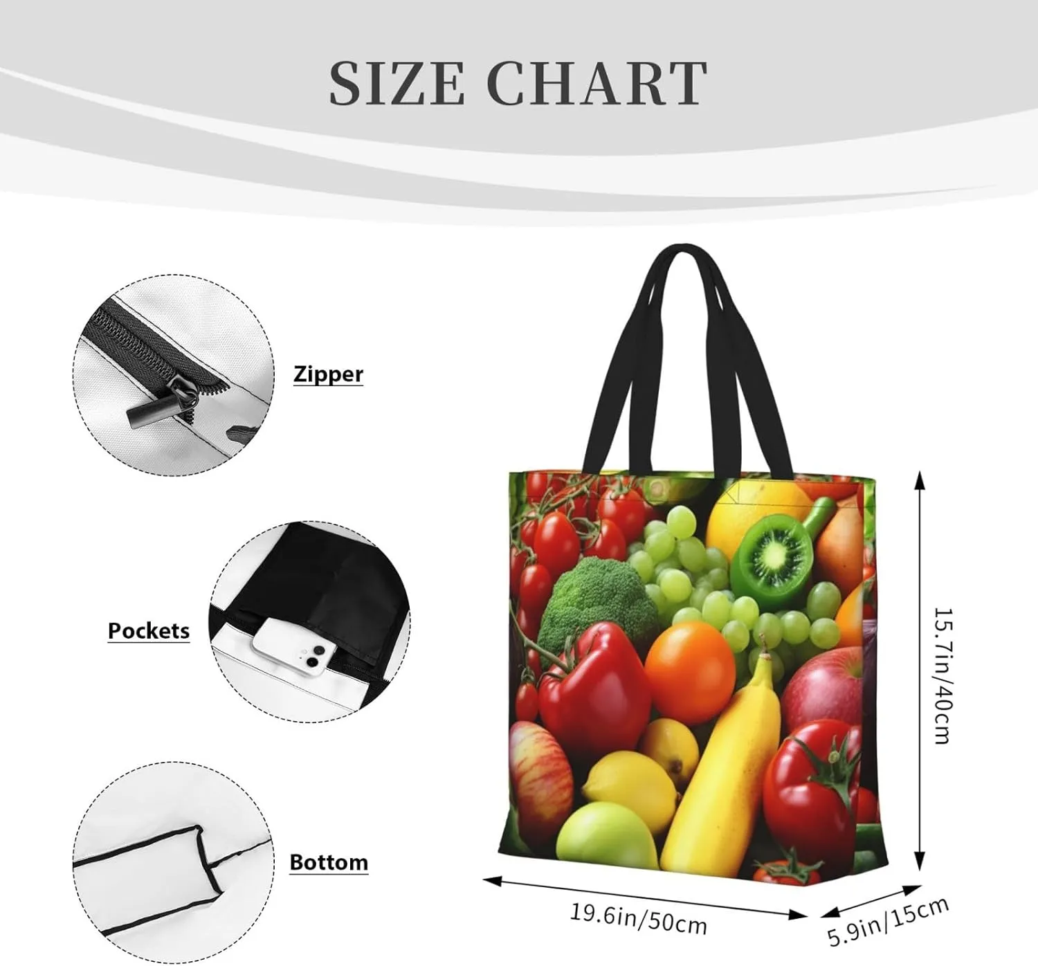 Tote Bag for Women Cow milk Shoulder Bag with Zipper Handbag Large Capacity Reusable Grocery Bag