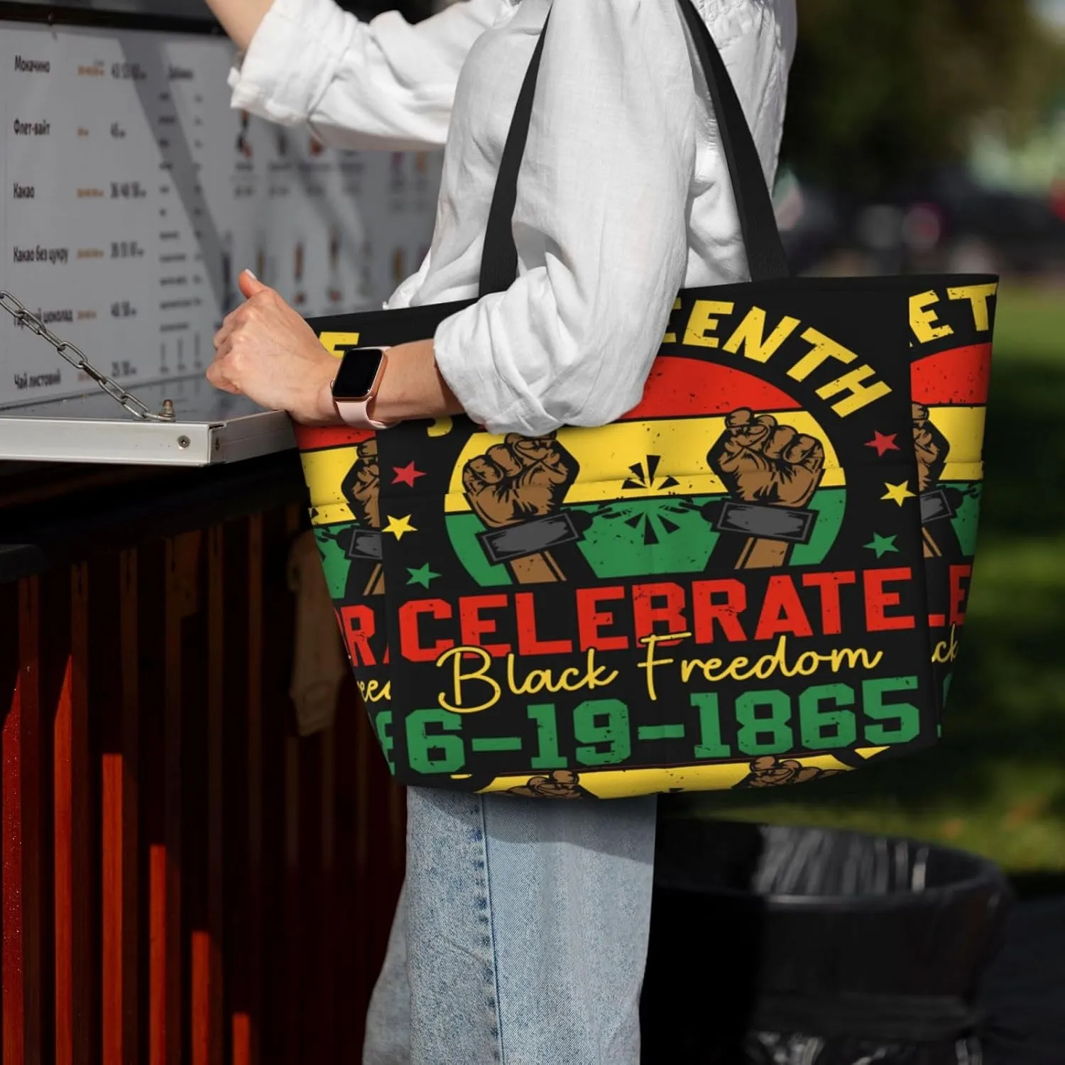 Tote Bag Large Capacity Shoulder Bag Handbag For Beach Travel Work Women