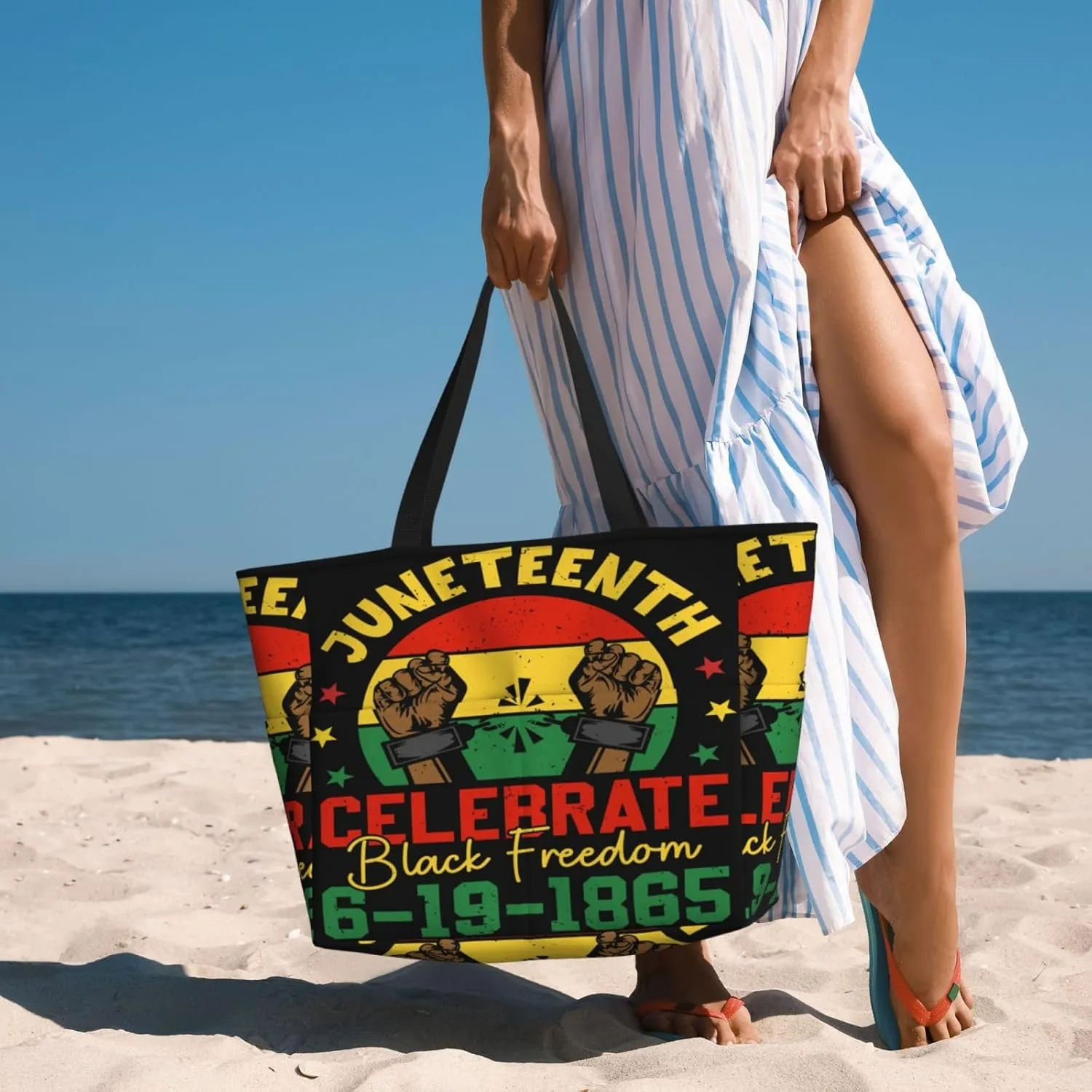 Tote Bag Large Capacity Shoulder Bag Handbag For Beach Travel Work Women