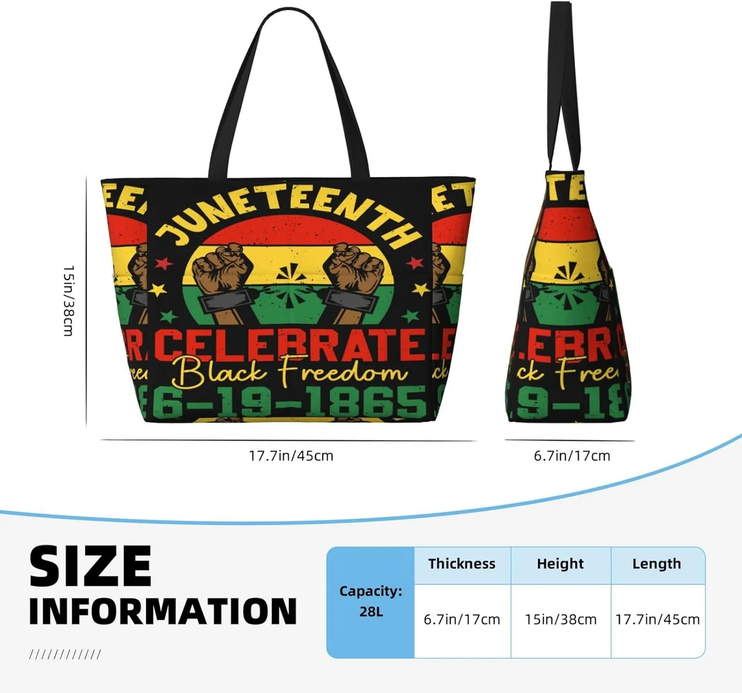 Tote Bag Large Capacity Shoulder Bag Handbag For Beach Travel Work Women