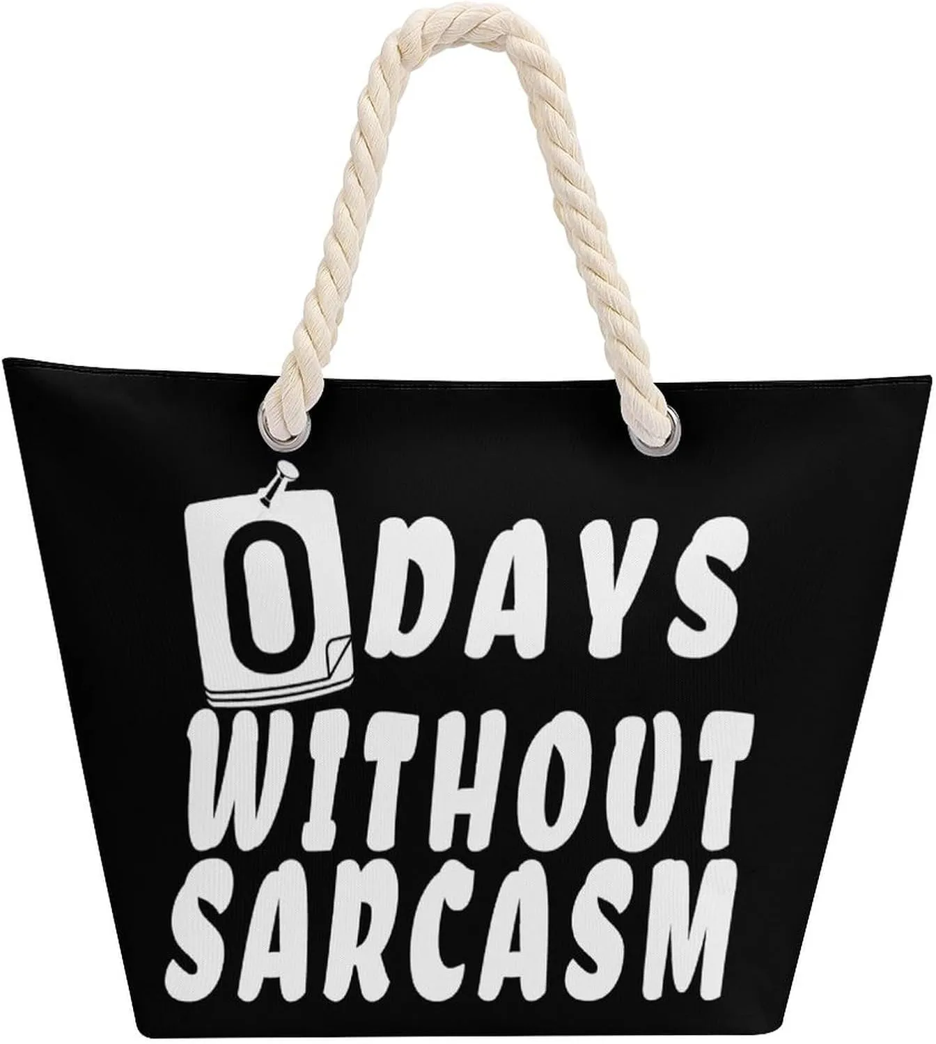 Tote Bag Large Handles Beach Bag with Zipper for Shopping Groceries Travel Outdoors Swim Pool Bag