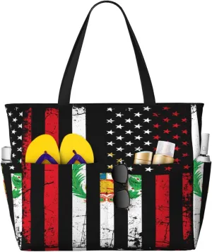 Tote Bag With 8 Storage Pockets Top Zip Shoulder Bag Handbag For Travel Work Women