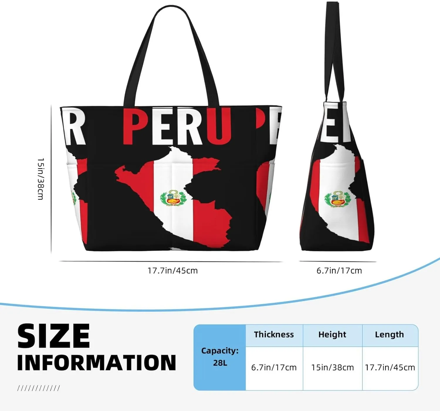 Tote Bag With 8 Storage Pockets Top Zip Shoulder Bag Handbag For Travel Work Women