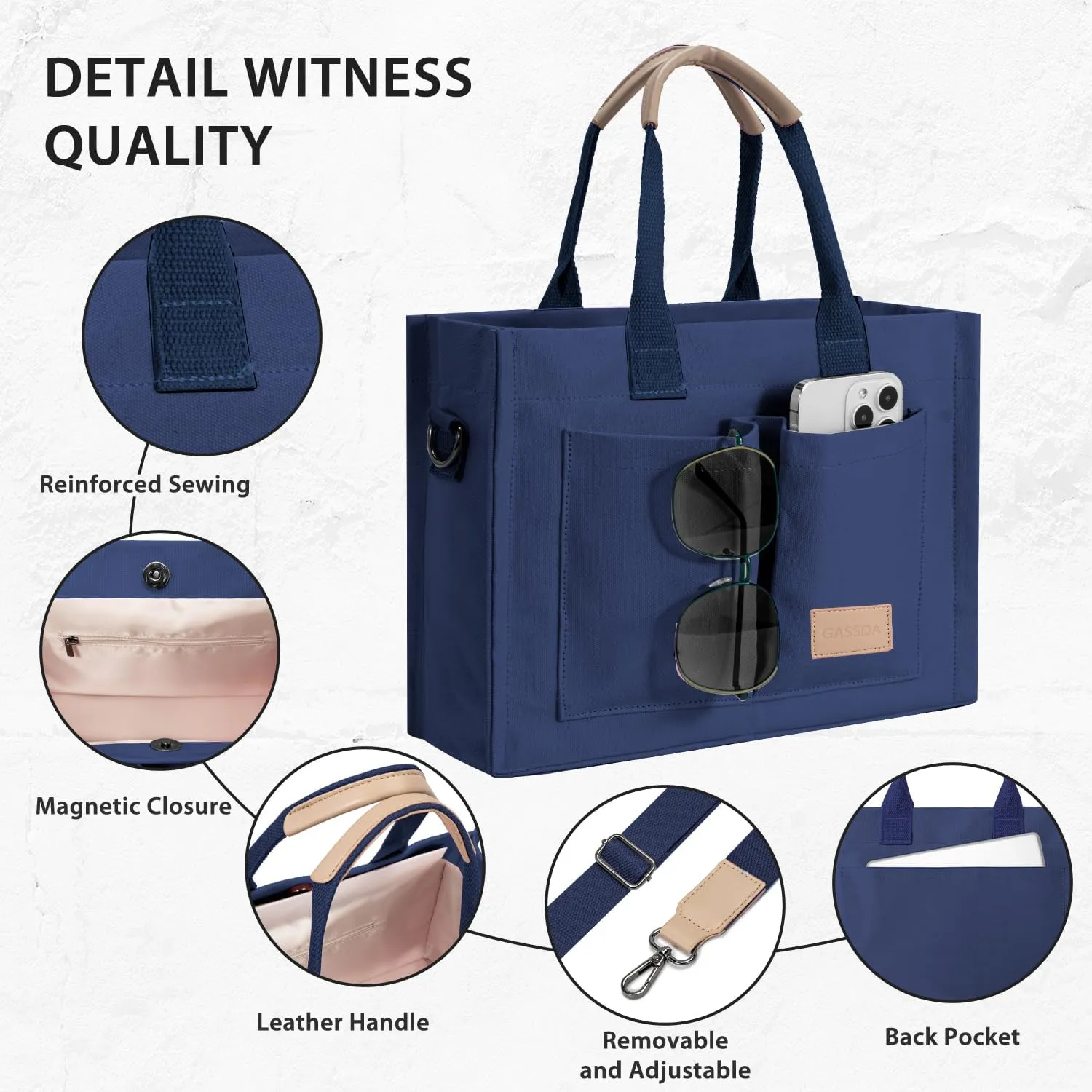 Tote Bags for Women Canvas Tote Purse Crossbody Bags with Pockets Top Handle Shoulder Handbags Satchel Bags for Women