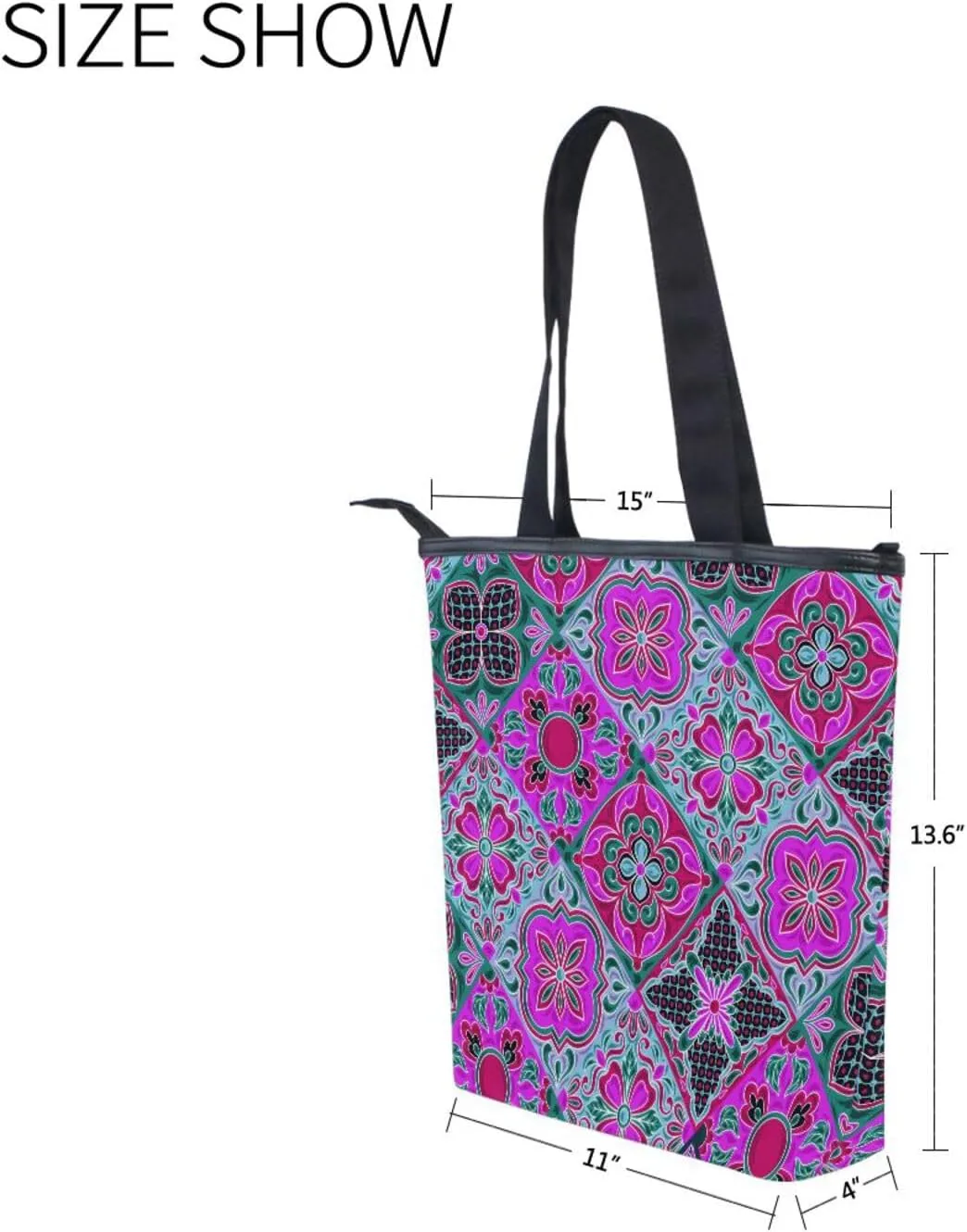 Tote Bags for Women Canvas Tote Purse Shoulder Bags with Pockets Top Handle Shoulder Handbags Tote Bag Pattren 1