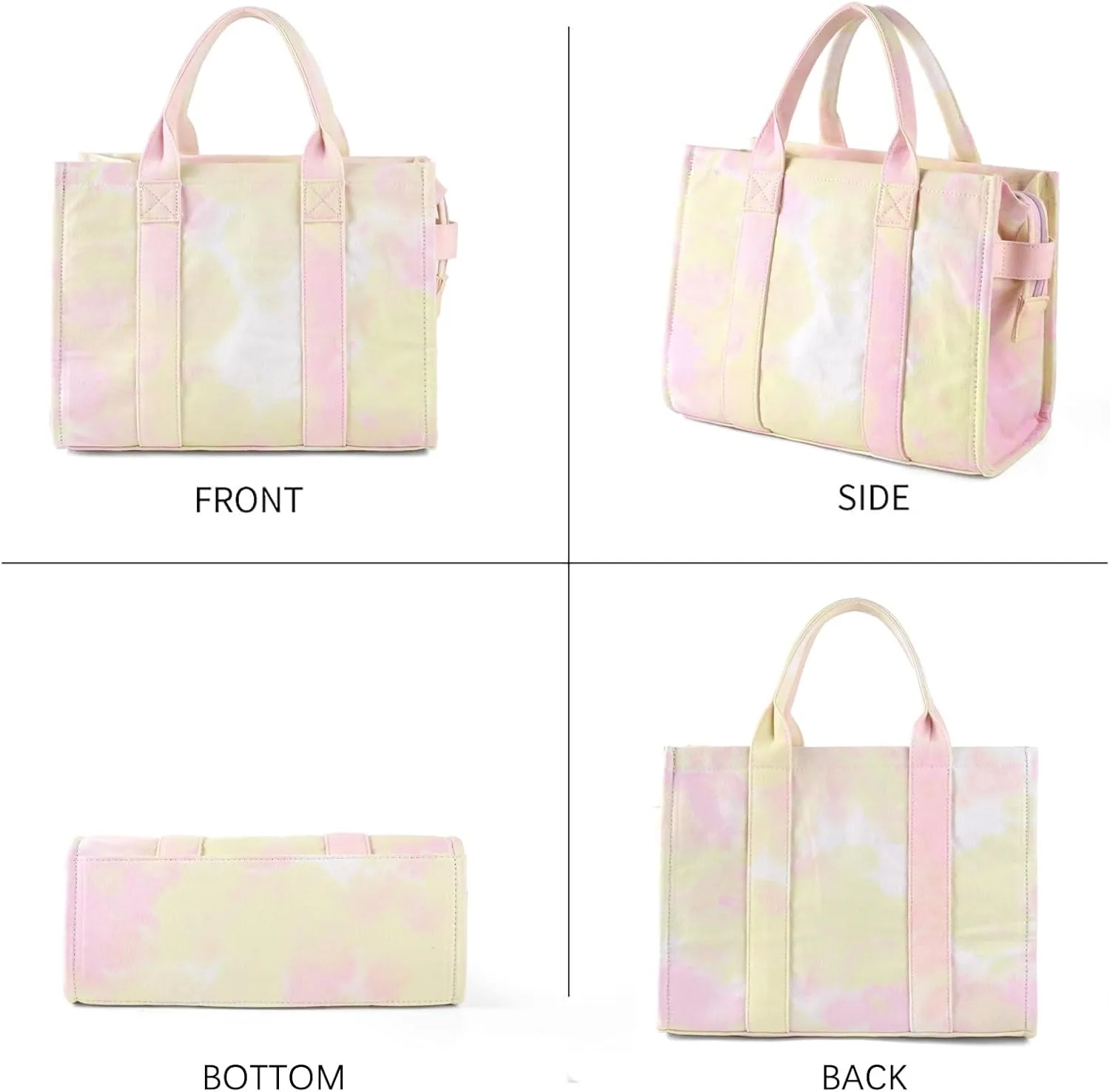Tote Bags for Women Handbag Tote Purse with Zipper Canvas Crossbody Bag Shoulder Bag