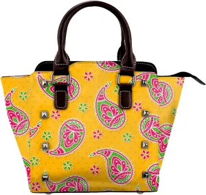Tote Handbag for Women Faux Leather Shoulder Bag with Studded PU Leather Zipper Bag for Travel Work