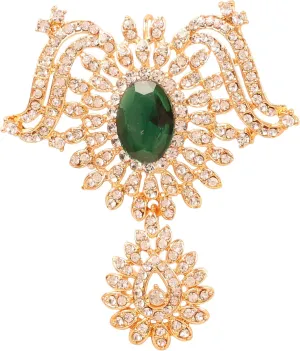 Touchstone Indian Bollywood Handcrafted Stylish Contemporary Designer Jewelry Hair Accessory Juda Pin in Gold Tone for Women