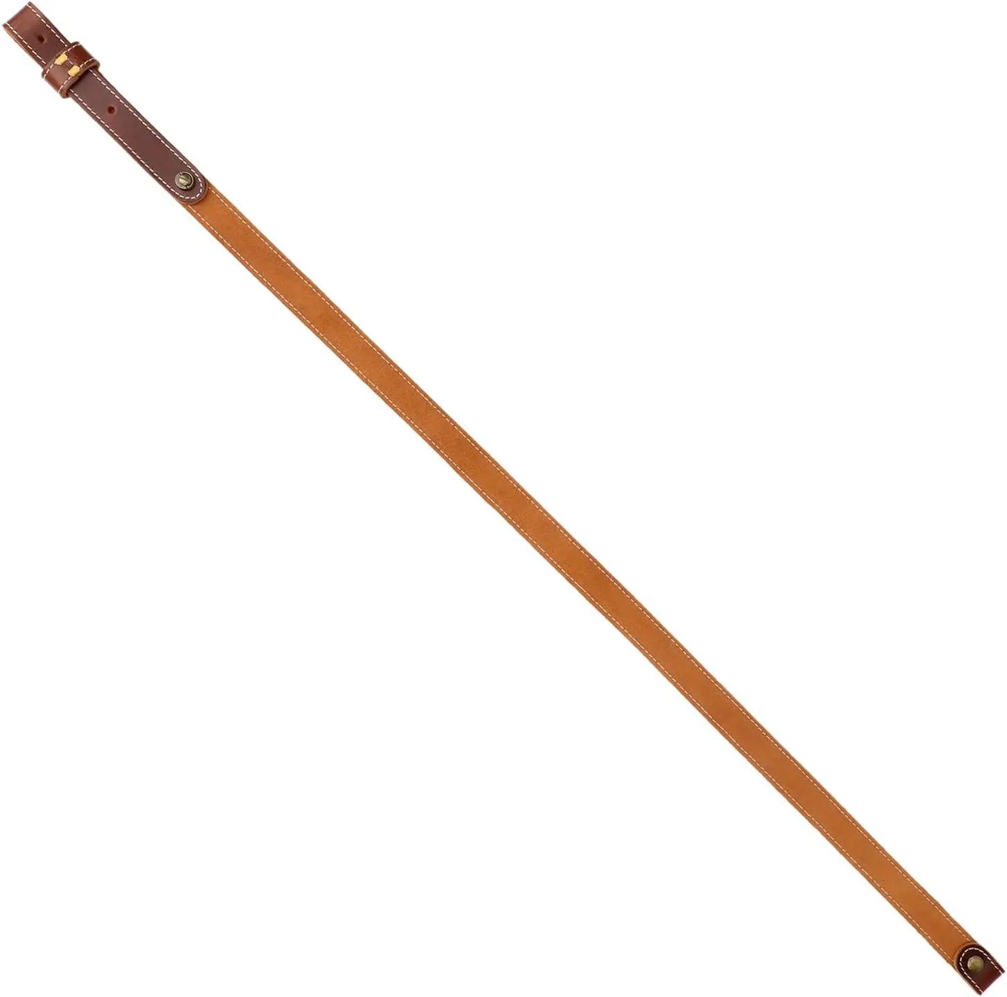 TOURBON Adjustable Leather Hunting Gun Sling, Adjustable Rifle Sling with or Without Swivels