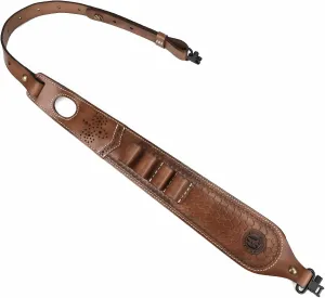 TOURBON Leather Gun Sling Shotgun Strap with 12 Gauge Shell Ammo Holder and Swivels