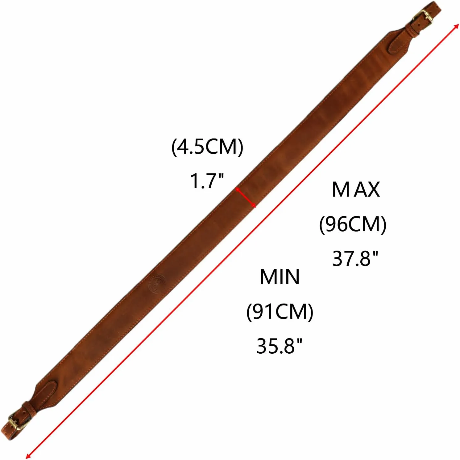 TOURBON Leather Hunting Sling Adjustable Long Rifle Shotgun Strap with or Without Swivels
