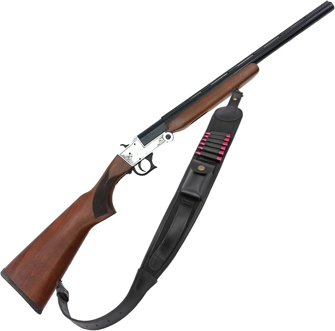 TOURBON Rifle Shell Holder Bandolier Gun Shoulder Strap Sling with Swivels