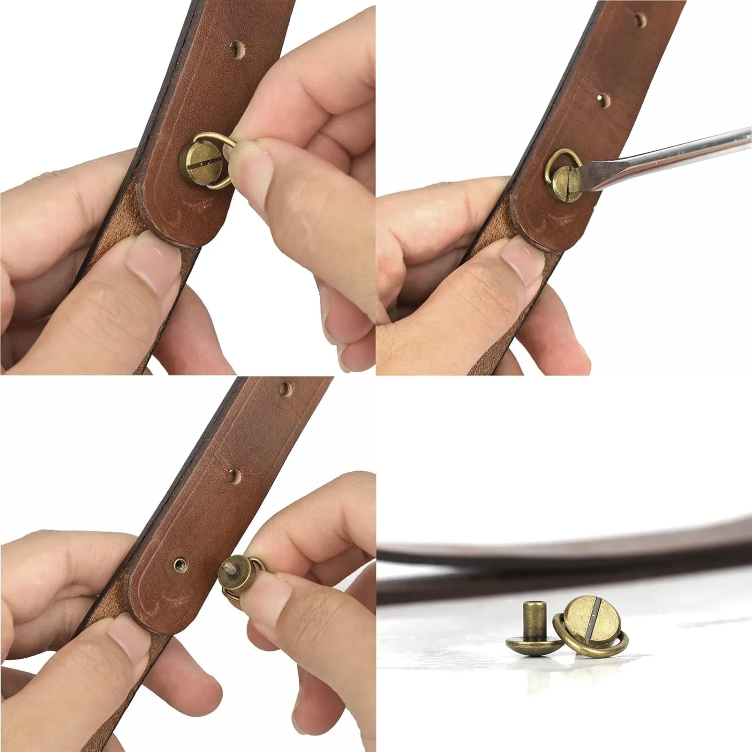 TOURBON Vintage Leather Ammo Holder Rifle Sling Adjustable Hunting Gun Strap with Swivels