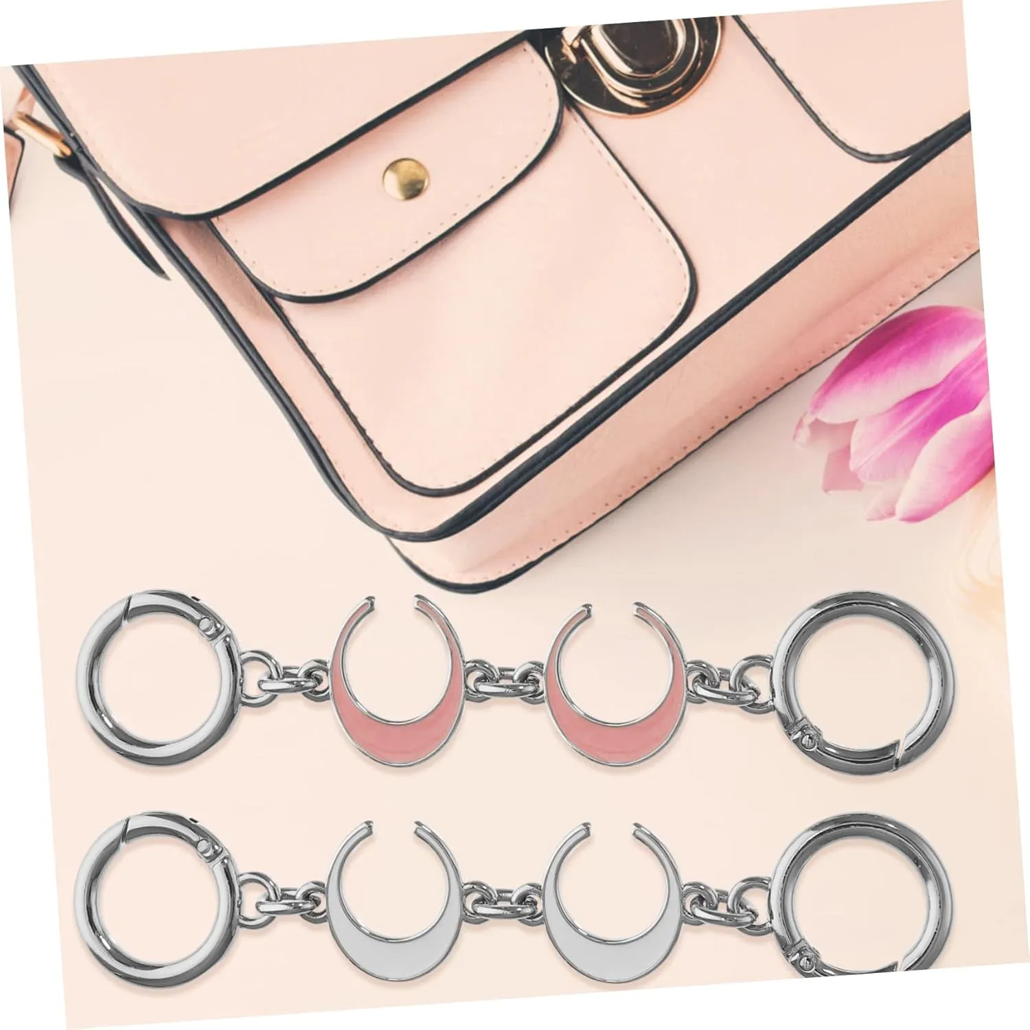 ULDIGI 4Pcs Bag Chain Extender Purse Strap Extender Accessory for Handbags Bags and Purses Versatile Bag Extender Chain for Enhanced Style and Functionality