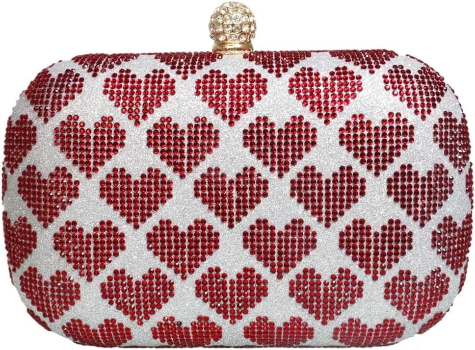 UMREN Women Glitter Clutch Purses Rhinestone Evening Bag Elegant Formal Handbag Crystal Crossboby Bag for Wedding Party