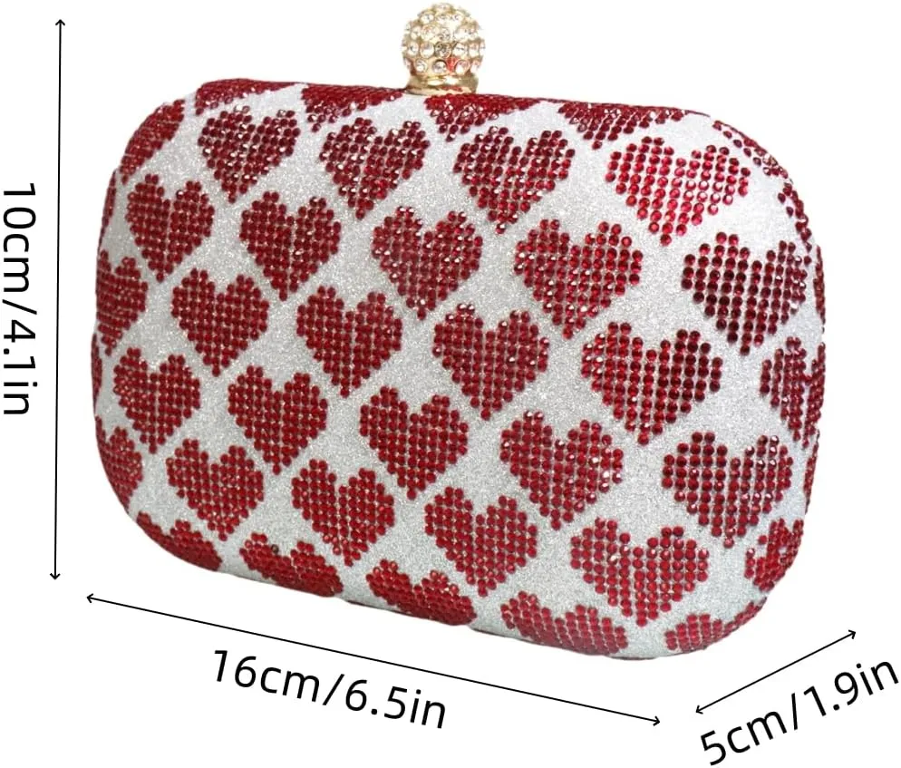 UMREN Women Glitter Clutch Purses Rhinestone Evening Bag Elegant Formal Handbag Crystal Crossboby Bag for Wedding Party