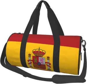 UNDEX Espana Flag Of Spain Spanish Gym Duffel Bag Adult Workout Bag Lightweight Carryon Gymbag Sport Duffel Bag For Man Women, Black