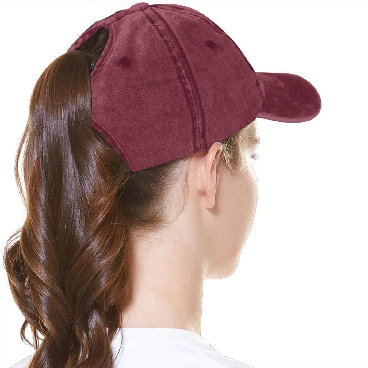 Unisex Camping Hair Don't Care Vintage Adjustable Baseball Cap Denim Dad Hat
