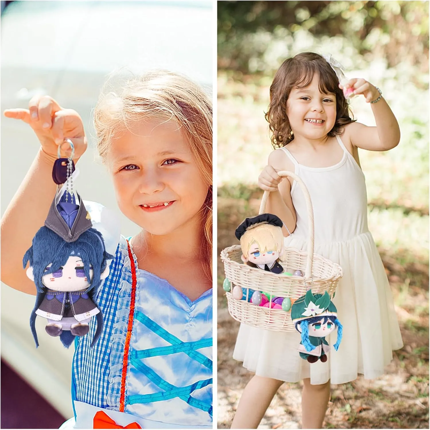 UTIEHD Genshin Impact Plush Keychains, Cute 4-Inch Collectible Doll - Compact Size for Bags and Keys for Fans (Lyney)
