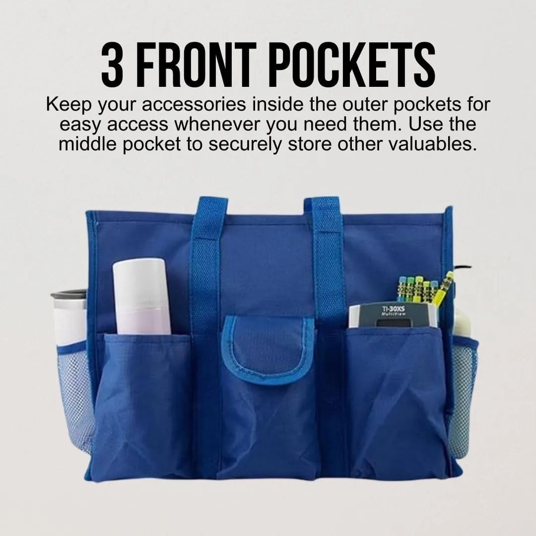 Utility Tote Bag with Zipper Top - Large Multipurpose Tote Organizer Bag