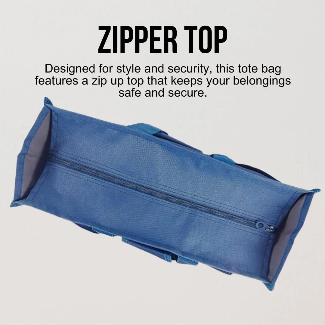 Utility Tote Bag with Zipper Top - Large Multipurpose Tote Organizer Bag