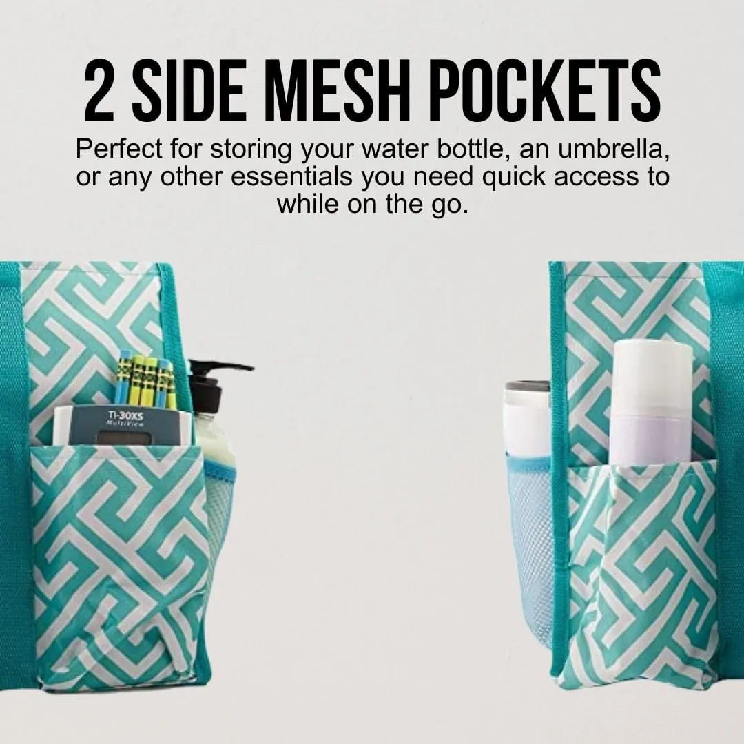 Utility Tote Bag with Zipper Top - Large Multipurpose Tote Organizer Bag