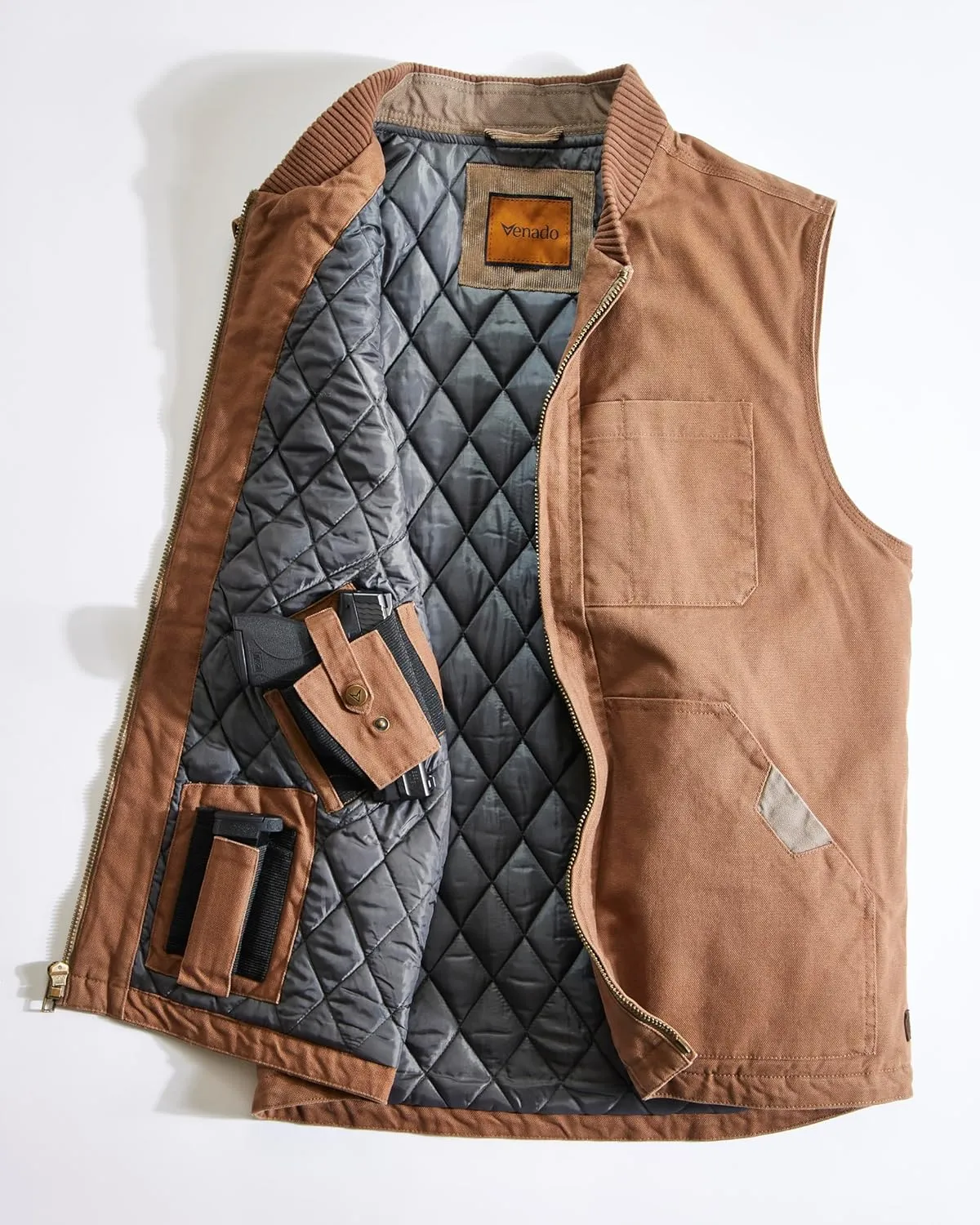Venado Concealed Carry Vest for Men - Heavy Duty Canvas - Conceal Carry Pockets