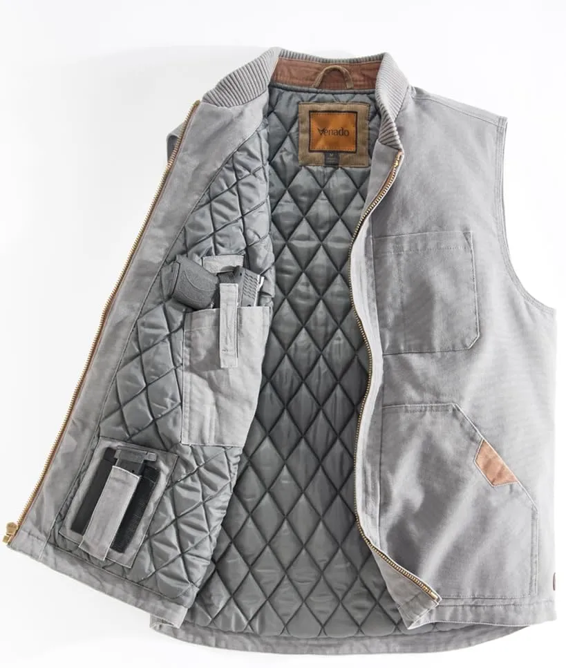 Venado Concealed Carry Vest for Men - Heavy Duty Canvas - Conceal Carry Pockets