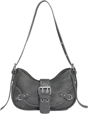 Verdusa Women's Pleated Hobo Shoulder Bag PU Leather Clutch Handbag