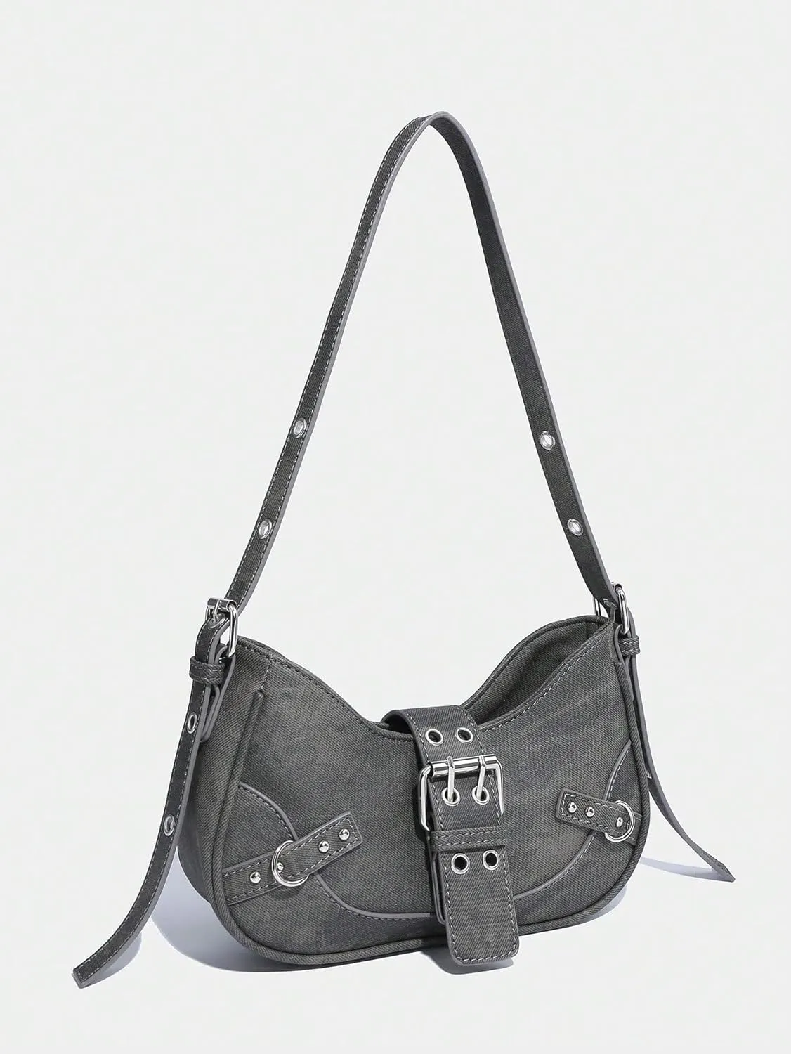 Verdusa Women's Pleated Hobo Shoulder Bag PU Leather Clutch Handbag