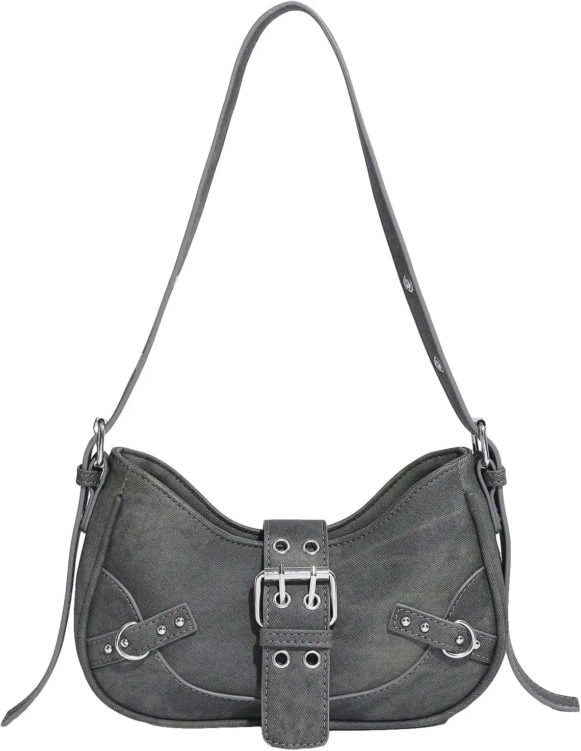 Verdusa Women's Pleated Hobo Shoulder Bag PU Leather Clutch Handbag