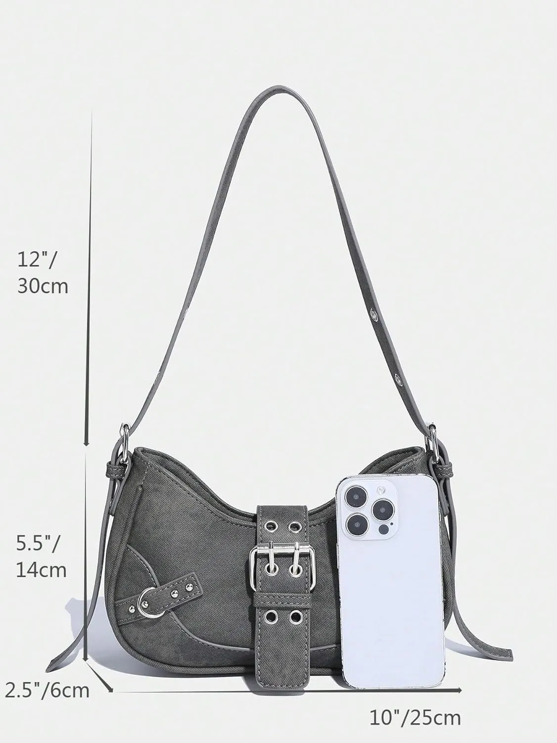 Verdusa Women's Pleated Hobo Shoulder Bag PU Leather Clutch Handbag