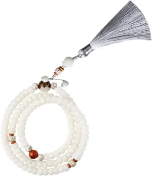 Vintage Beads Phone Lanyard White Jade Beading Wrist Strap for Outdoor Use Stylish Decoration for Bags and Keys Wear Resistant and Comfortable Touch Unique Natural Charm
