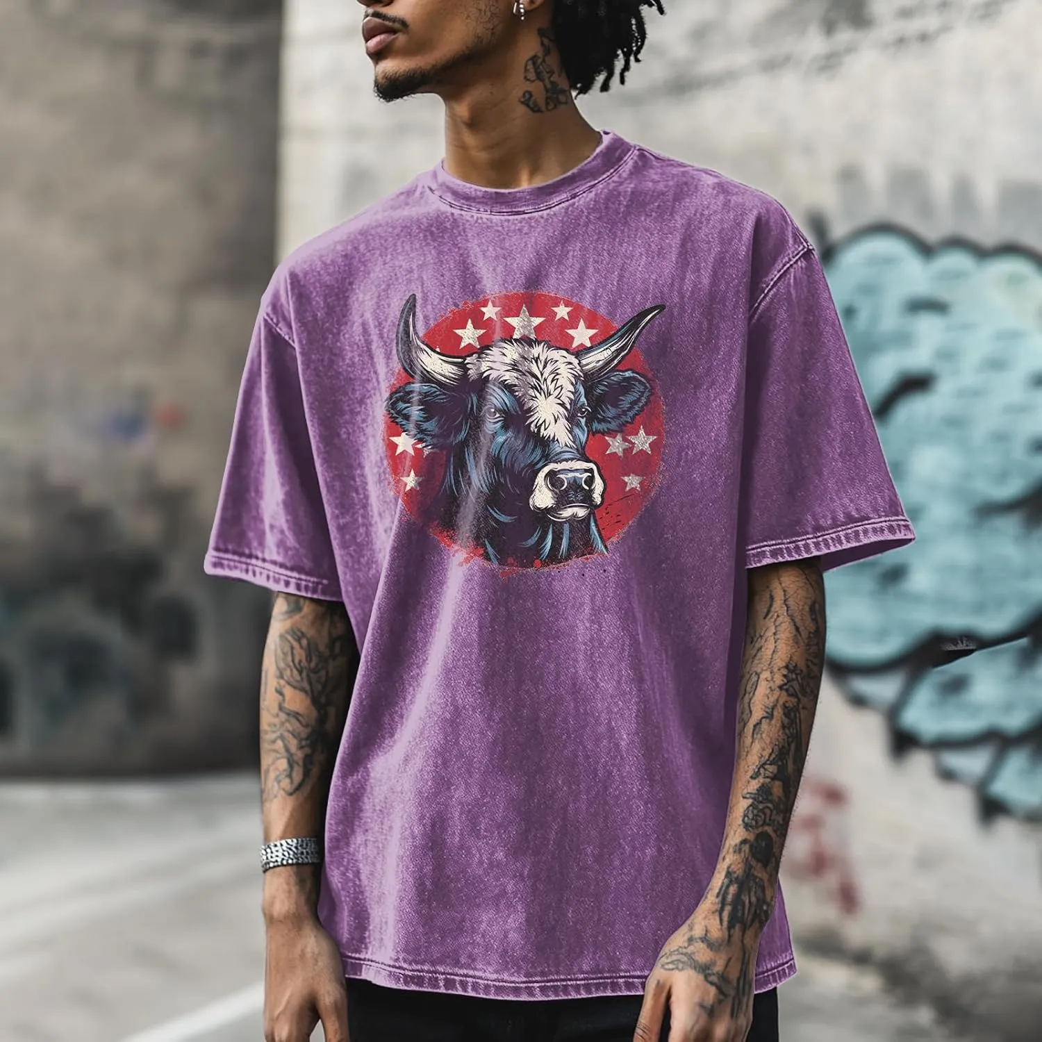 Vintage Graphic Printed T-Shirts for Men Casual Cotton Tees Comfy Streetwear Crewneck Short Sleeve Summer Tops