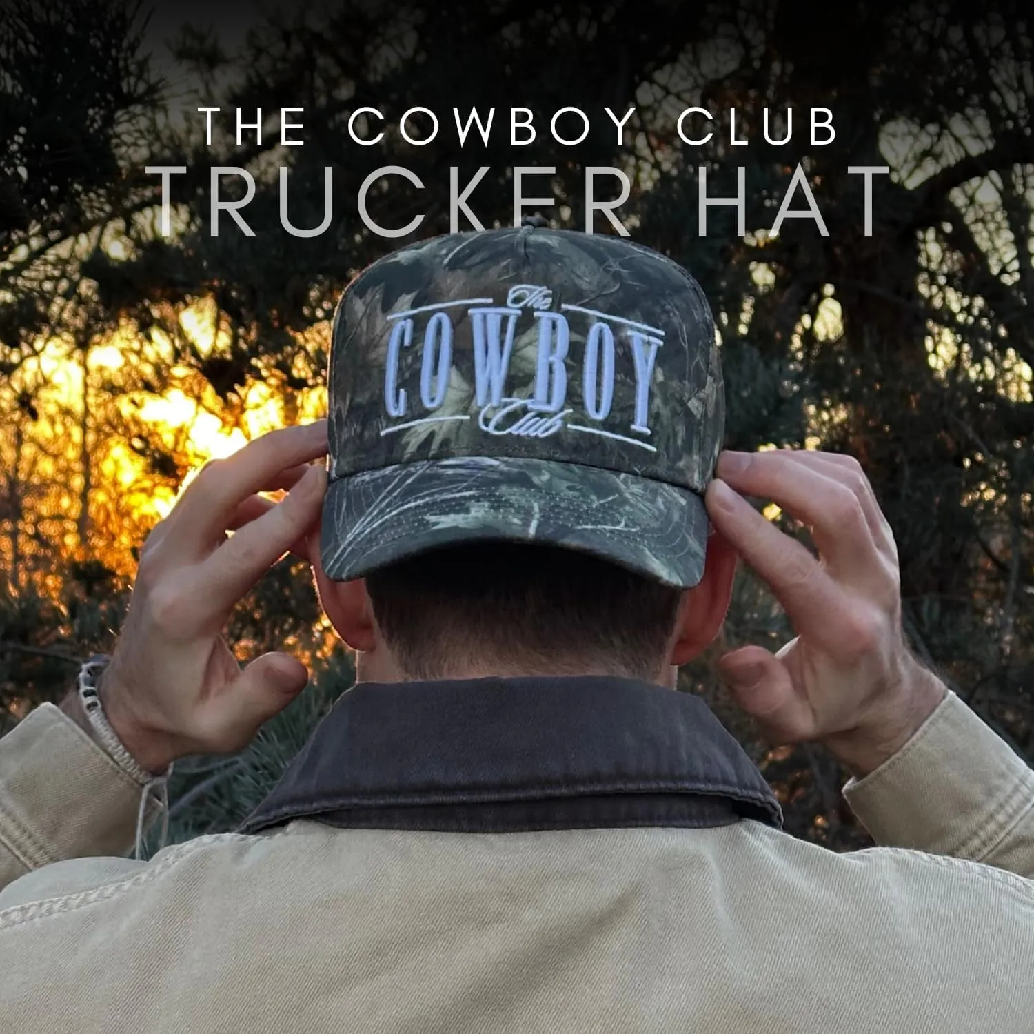 Vintage Western Trucker Hat | Men & Women | Country Cute Caps for Cowgirls Cowboys | Camo Denim Embroidered Cotton | Snapback