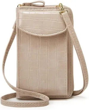Wallets for Women Clutch Crocodile Pattern Leather Ladies Cross Body Handbags Phone Purse Crossbody