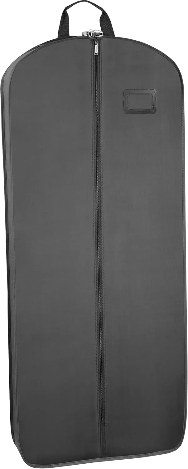 WallyBags® Women's Premium Tri-Fold Travel Garment Bag with Exterior Pocket, Black-B2, 60-Inch