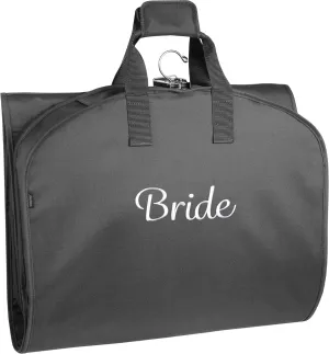 WallyBags® Women's Premium Tri-Fold Travel Garment Bag with Exterior Pocket, Black-B2, 60-Inch