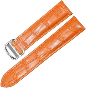 Watch Band For Cartier TANk SOLO RONDE DE Genuine Leather Watch Chain Folding Buckle Watch Strap Accessories Watch Bracelet Belt