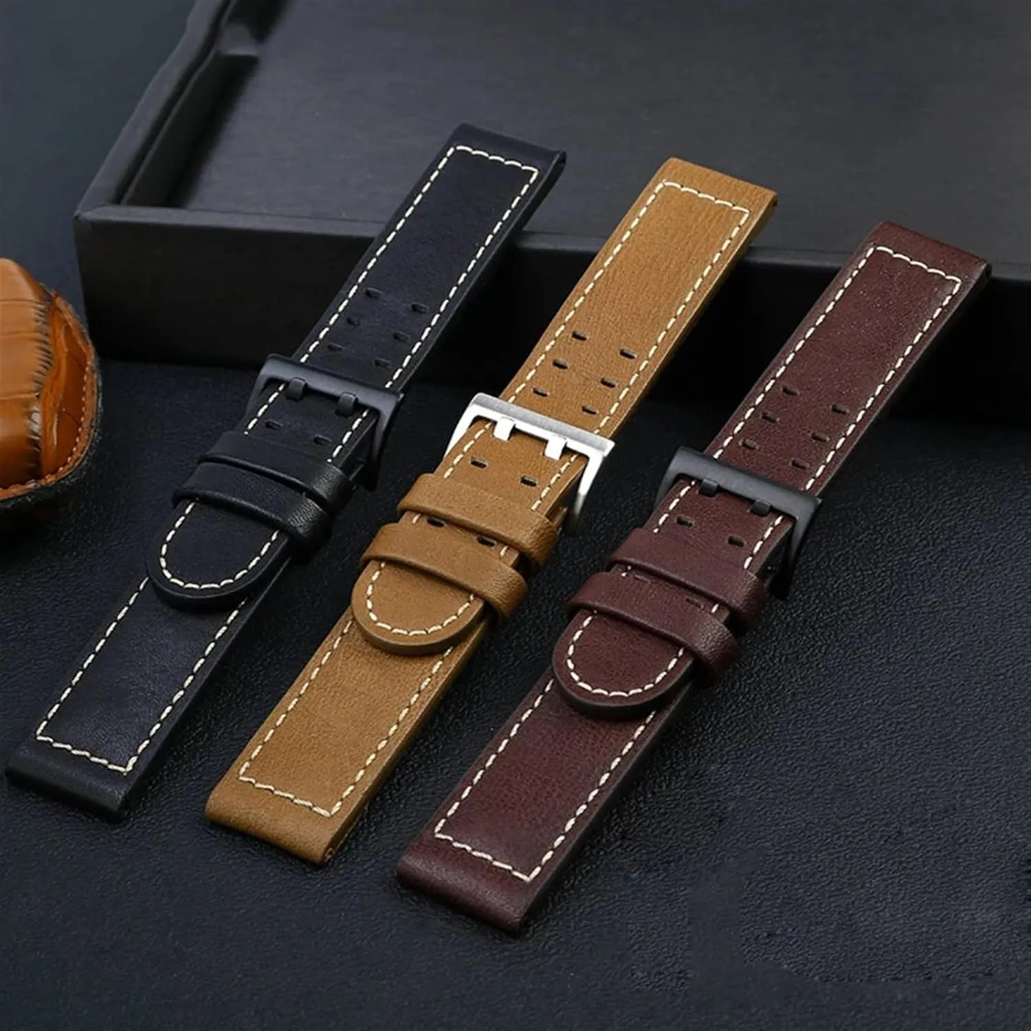 Watch Strap Rubber Strap Silicone Strap Universal Strap Buckle Strap Cowhide Strap Nylon Leather Silicone Strap Folding Buckle Strap Watch Strap Strap