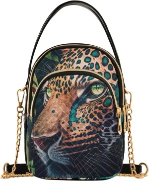Watching Rainforest Print Women‘s Shoulder Handbag Crossbody Purse Stylish Ladies Shoulder Bag Top Handle Satchel