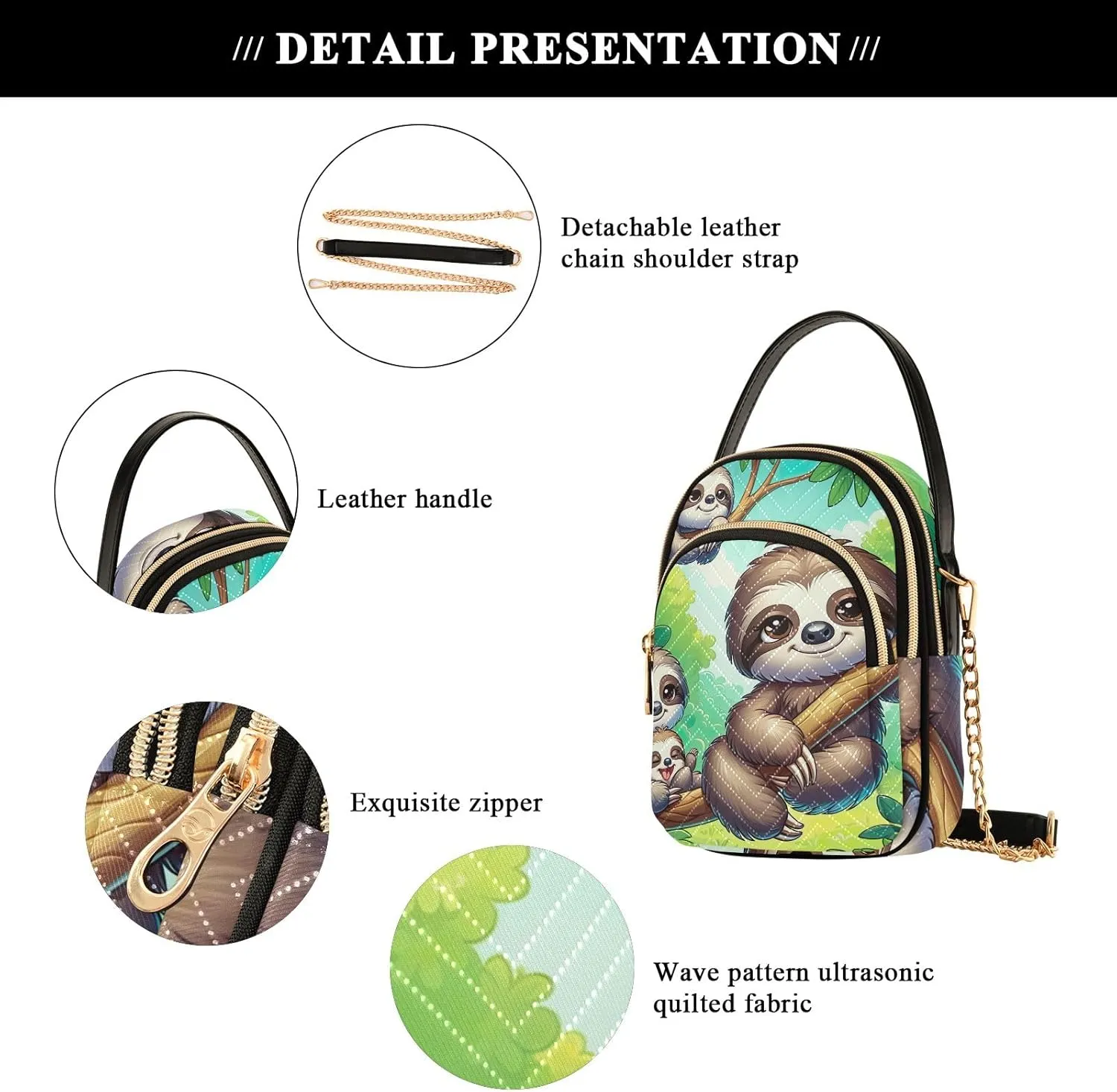 Watercolor Sea Parrot Shoulder Bags for Women Trendy Women Handbags