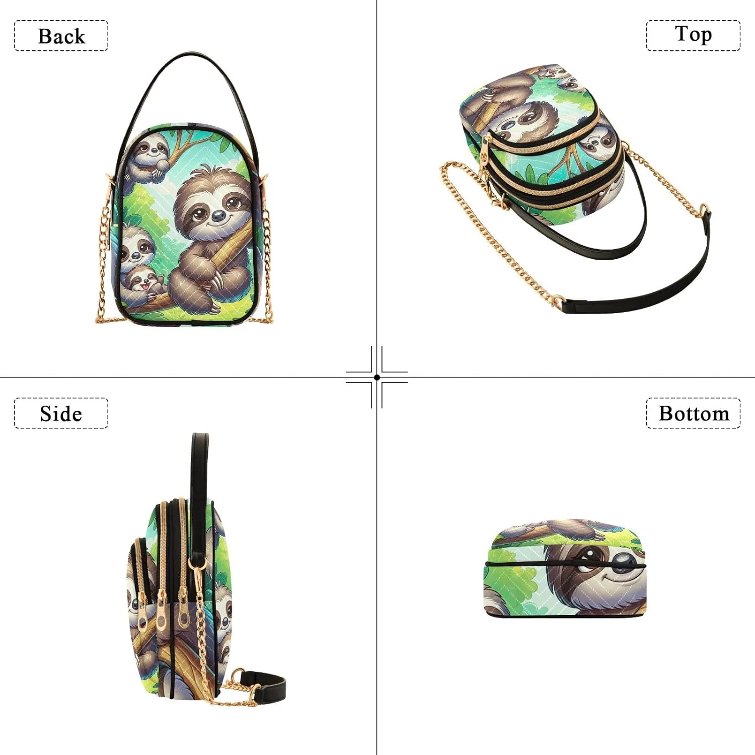 Watercolor Sea Parrot Shoulder Bags for Women Trendy Women Handbags
