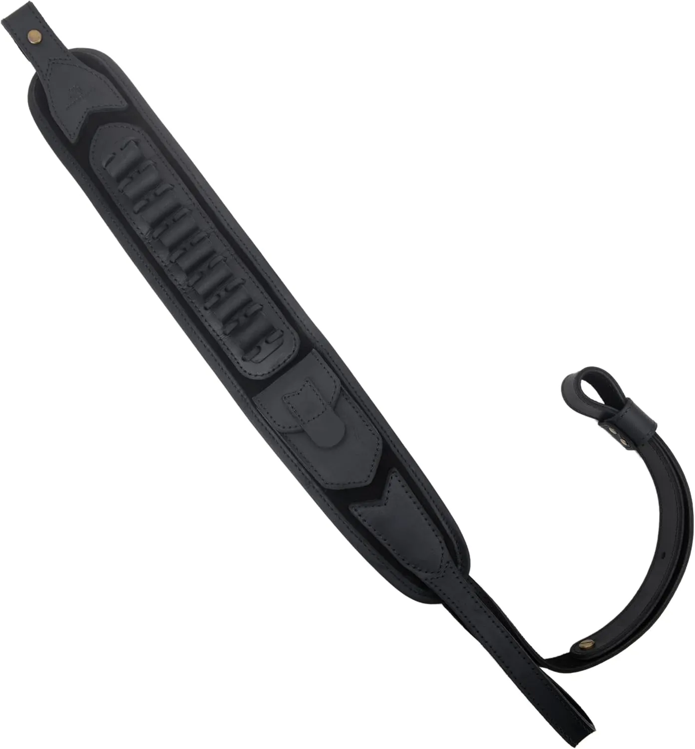 WAYNE'S DOG Leather Gun Sling Shell Holder Hunting Rifle Sling with Handle Strap for .308 .357 .30-30 .45-70 12GA