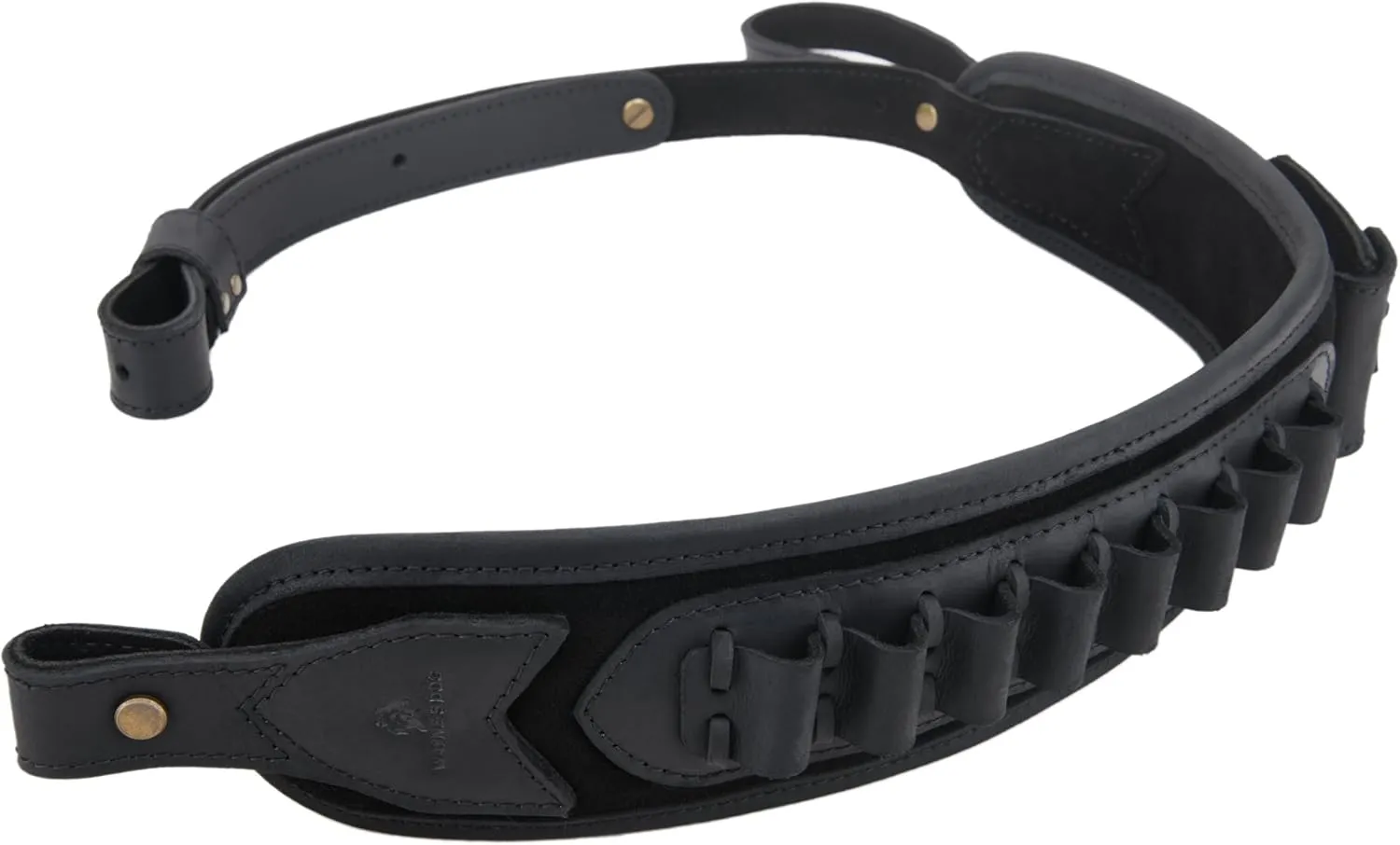 WAYNE'S DOG Leather Gun Sling Shell Holder Hunting Rifle Sling with Handle Strap for .308 .357 .30-30 .45-70 12GA